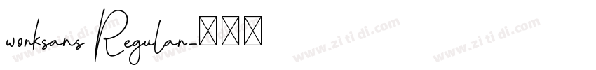worksans Regular字体转换